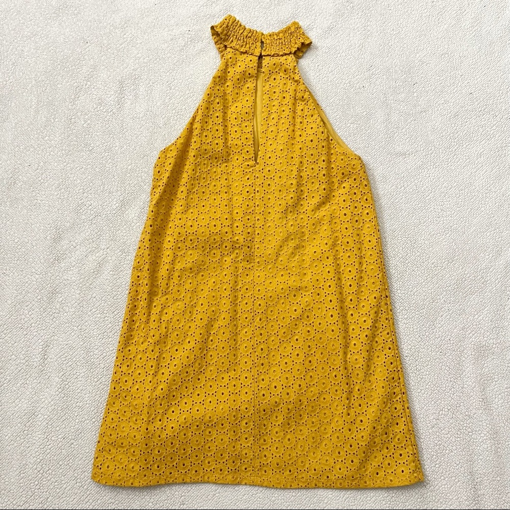 Zara Yellow Sleeveless Mock Neck Dress, Size Small - Picture 7 of 9